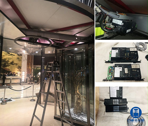 福建福州某洲際酒店自動旋轉門平移功能維修服務案例