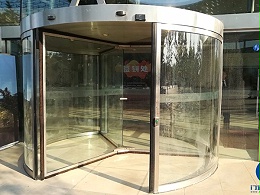 北京某軟件園自動三翼旋轉門門區地面修復改造服務案例